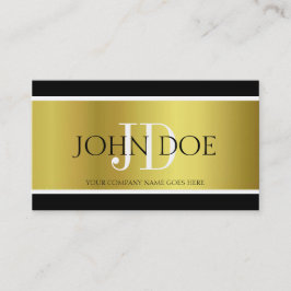 JouwJobTitle Monogram Gold Metallic Visitekaartje