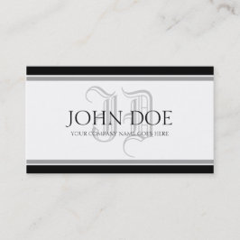 JouwJobTitle Roman Silver Monogram Visitekaartje