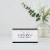 JouwJobTitle Roman Silver Monogram Visitekaartje (Staand voorkant)