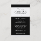 JouwJobTitle Roman Silver Monogram Visitekaartje (Achterkant)