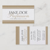 JouwJobTitle Script Dark Golden Tan Visitekaartje (Voorkant / Achterkant)