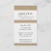 JouwJobTitle Script Dark Golden Tan Visitekaartje (Achterkant)