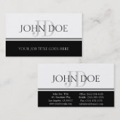 JouwJobTitle Silver Stripe W/W Horiz Visitekaartje (Voorkant / Achterkant)