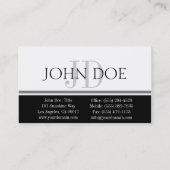 JouwJobTitle Silver Stripe W/W Horiz Visitekaartje (Achterkant)