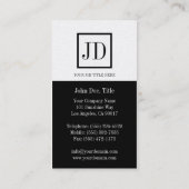 JouwJobTitle Square Monogram Black Gold Visitekaartje (Achterkant)