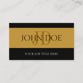 JouwJobTitle Stripes Gold Visitekaartje