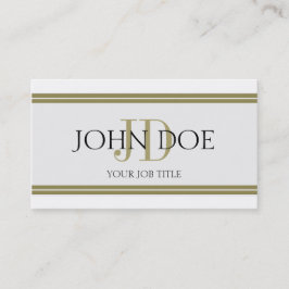 JouwJobTitle White Gold Stripes Visitekaartje