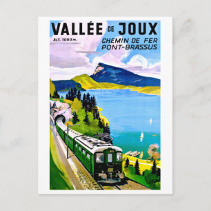 Joux valey, brug komt uit de tunnel briefkaart