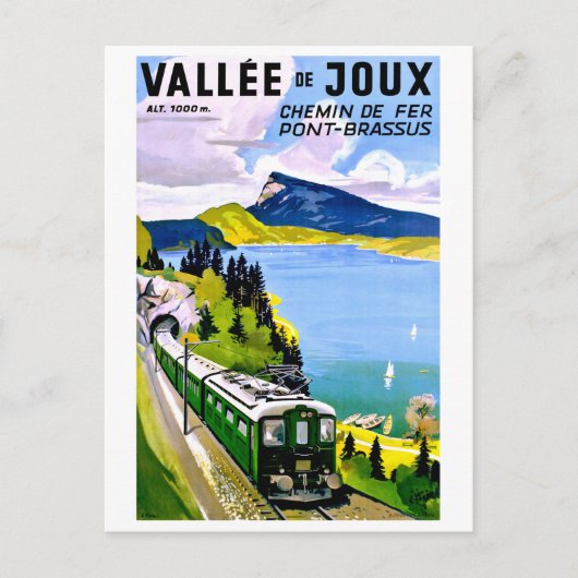 Joux valey, de brug komt uit de tunnel briefkaart (Voorkant)