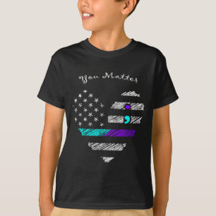 Jouzelf Preventie van zelfmoord bewustzijn Suicide T-shirt