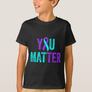 Jouzelf Preventie van Zelfmoord Lichtblauw Paarse T-shirt