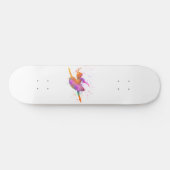 joven bailarina en acuarela persoonlijk skateboard (Horizontaal)