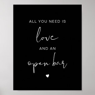 JOVI Black Alles wat u nodig hebt is liefde en ope Poster