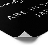 JOVI Black Edgy Hoeveel Snoepjes Baby shower Poster (Hoek)