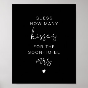 JOVI Black Edgy raad hoeveel Kisses Bridal-gebaren Poster