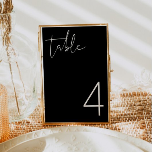 JOVI Black White Modern minimalistisch tabelnummer Kaart