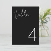 JOVI Black White Modern minimalistisch tabelnummer Kaart (Staand voorkant)