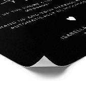 JOVI Edgy Black Audio Guestbook Weddenschap Poster (Hoek)