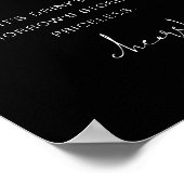 JOVI Edgy Black Boho Funny Open Bar Sign Poster (Hoek)