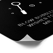 JOVI Edgy Black Bubble stuurt uitwijkbord Poster (Hoek)