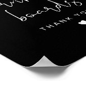 JOVI Edgy Black Cornhole Guestbook Weddenschap Poster (Hoek)