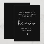 JOVI Edgy Black en White in Loving Memory Sign Kaart (Voorkant / Achterkant)