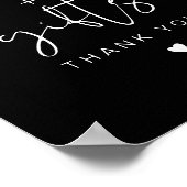 JOVI Edgy Black Modern Cards & Gifts Sign Poster (Hoek)