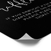 JOVI Edgy Black Modern Diaper Raffle Game Sign Poster (Hoek)