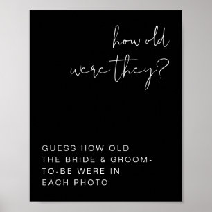 JOVI Edgy Black Modern Hoe oud waren ze bord Poster