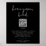 JOVI Edgy Black Modern Honeymoon Fund Wedding Sign Poster<br><div class="desc">Deze printbare sjabloon voor de leuke huwelijkspleet is uitgerust met een schone lettertypen en een modern minimalistisch ontwerp met een zwart-witkleurenkoppeling. Gebruik dit teken voor je minimalistische of hedendaagse bruiloft. Maak met andere punten uit het JOVI-Collectie een samenhangend uiterlijk. HET TOEVOEGEN VAN EEN CODE QR: ・ BEZOEK goqr.me ・ Type...</div>