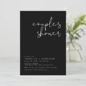 JOVI Edgy Black Modern Minimalistische Koppelsprin Kaart (Staand voorkant)