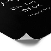 JOVI Edgy Black Modern No Alcohol Sign Poster (Hoek)