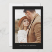 JOVI Edgy Black Modern Photo Save the Date Kaart (Achterkant)