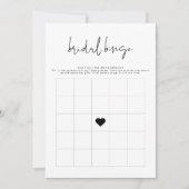 JOVI Edgy Black Modern Shower Bingo Game Kaart (Voorkant)