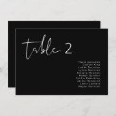 JOVI Edgy Black Modern Table Seating Kaart (Voorkant / Achterkant)