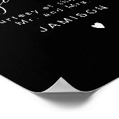 JOVI Edgy Black Modern Wedding Cigar Bar Poster (Hoek)