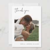 JOVI Edgy Black Moderne Trouw Trouw Dank Je Kaart (Voorkant)