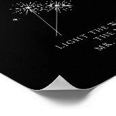 JOVI Edgy Black Wedding Sparkler Send Off Poster (Hoek)