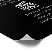 JOVI Edgy Black Wedding Video Booth Sign Poster (Hoek)