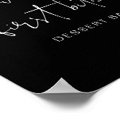 JOVI Edgy Modern Black Dessert Bar Poster (Hoek)