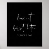 JOVI Edgy Modern Black Dessert Bar Poster (Voorkant)