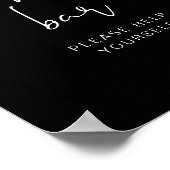 JOVI Edgy Modern Black Pizza Bar Poster (Hoek)