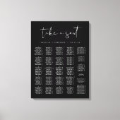 JOVI Edgy Modern Black White Alfabetical Seat Canvas Afdruk (Voorkant)