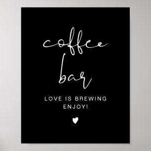 JOVI Edgy Modern Coffee Bar Teken Poster