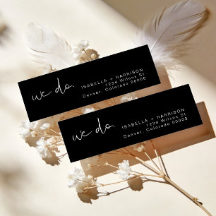 Jovi Edgy Modern Minimalistisch Zwart Retouradres Etiket