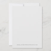 JOVI Modern minimalistisch, eenvoudig zwart-wit Kaart (Achterkant)