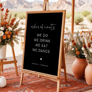 JOVI Zwarte Edgy Huwelijksvolgorde Poster