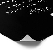 JOVI Zwarte Edgy Raad hoeveel kussen Bruidsbord Poster (Hoek)