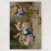 Joviaal gesprek in een Italiaanse tuin Legpuzzel (Verticaal)