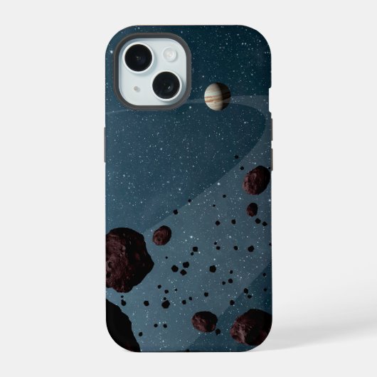 Joviaanse Trojaanse asteroïden. iPhone 15 Case (Achterkant)
